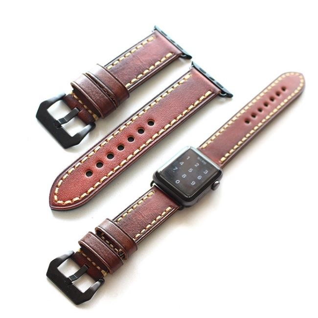 What is plain grain leather watch strap