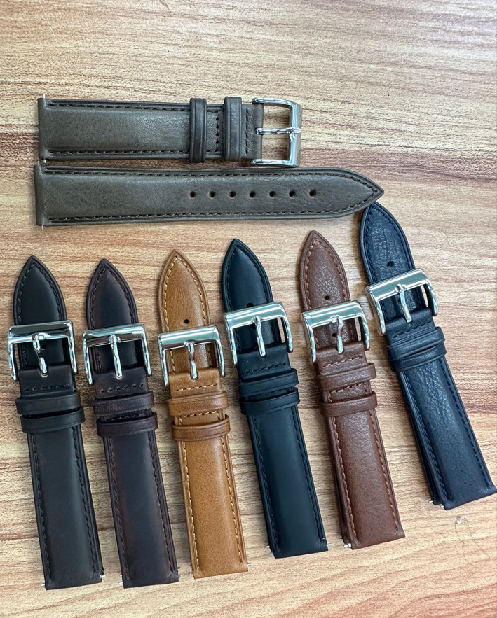 Oil wax leather watch straps from Aiming Strap